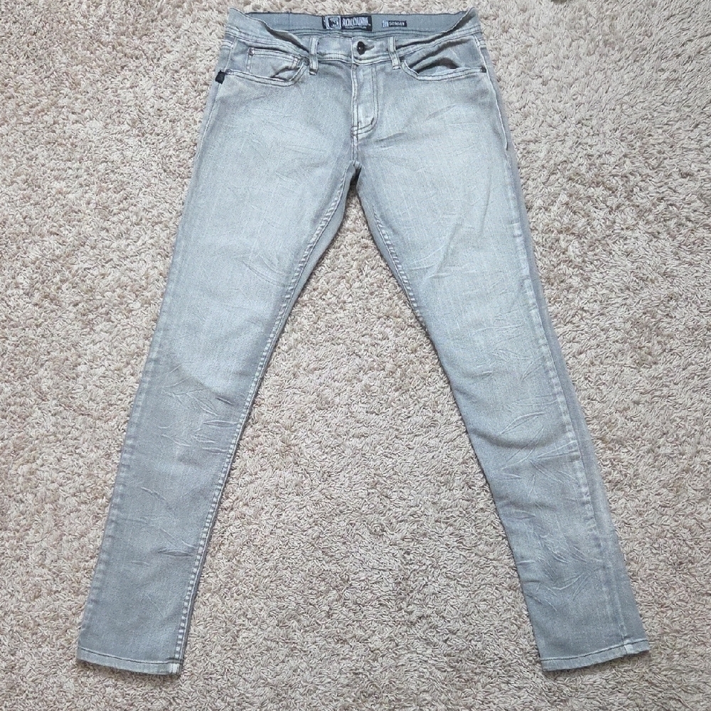 Social Collision Distressed Light Gray Women's Jeans, Stinger Fit, W30/L32